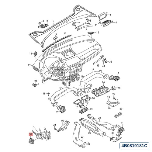Audi blende links - audi,